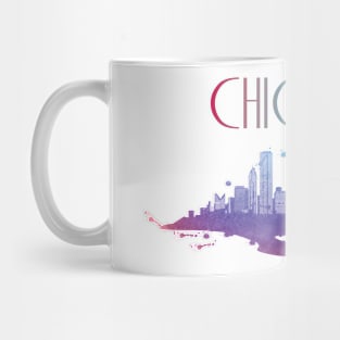 Chicago Watercolor Skyline Mug